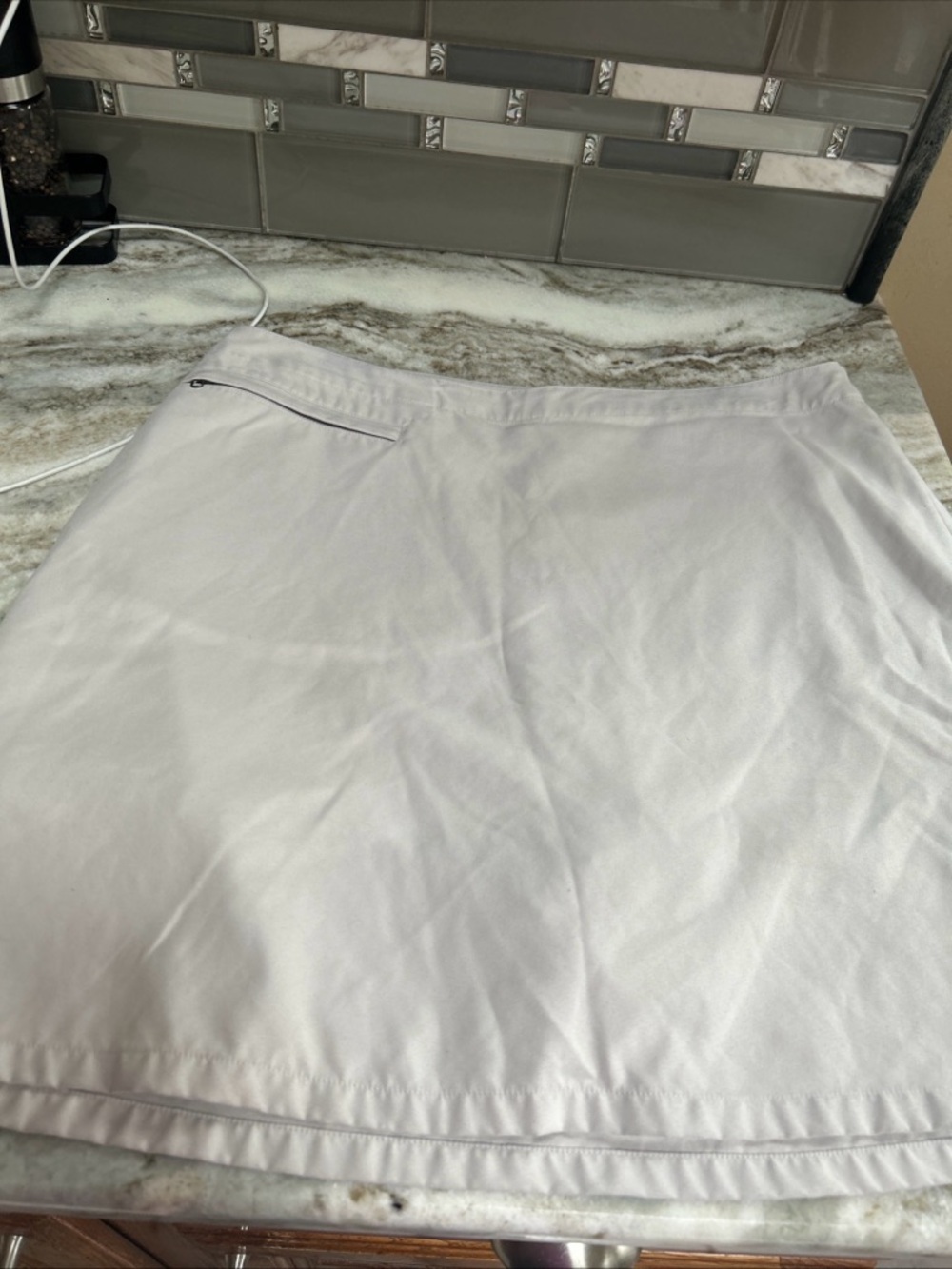 Patagonia Womens Duway Skirt Skort 14 Beige Side Zip golf tennis pickleball